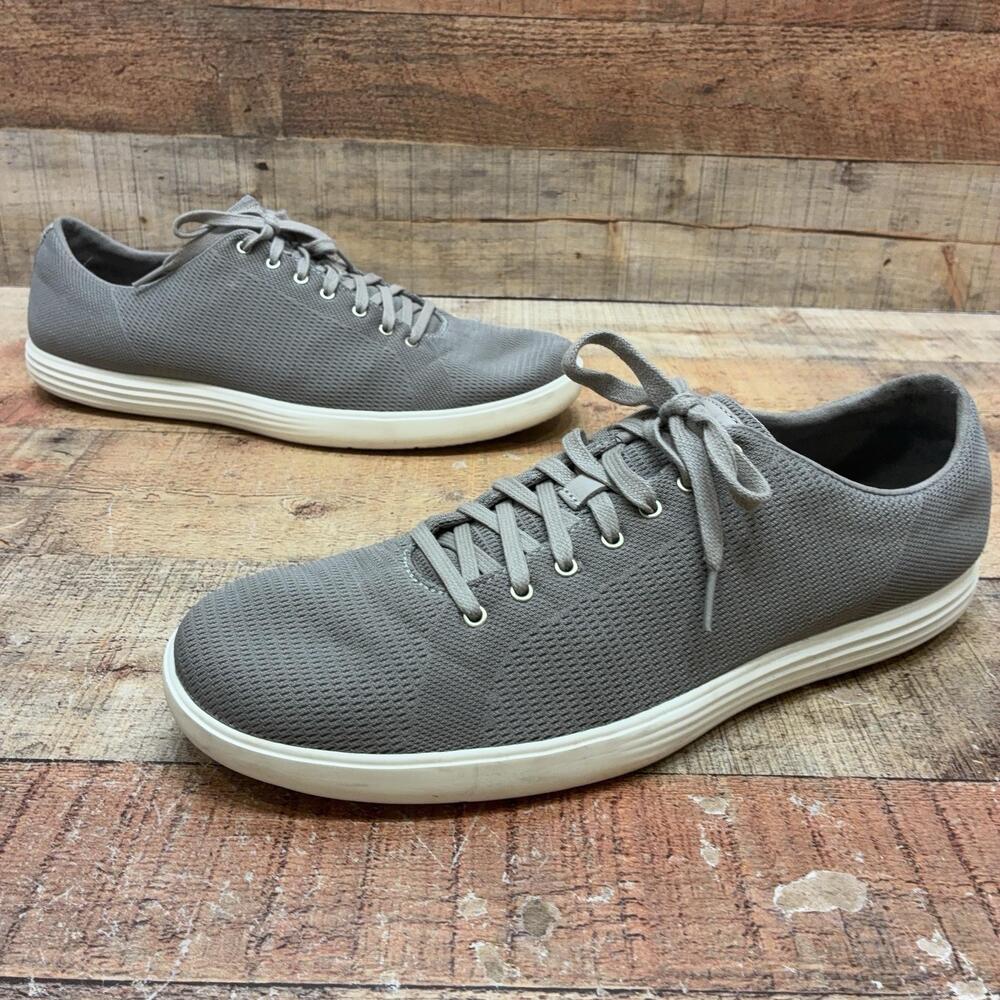Cole Haan Shoes Mens Size 13 47 Gray Knit Low Top Casual Sneaker Grand.OS C27900